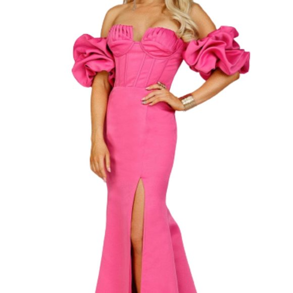 Terani Couture 231P0181 Evening Dress Pink Size 14